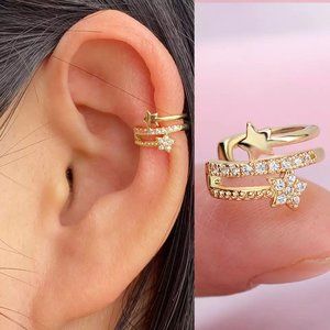 5/$35 BUNDLE DEAL Gold Tone Stars Ear Cuff